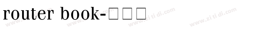 router book字体转换